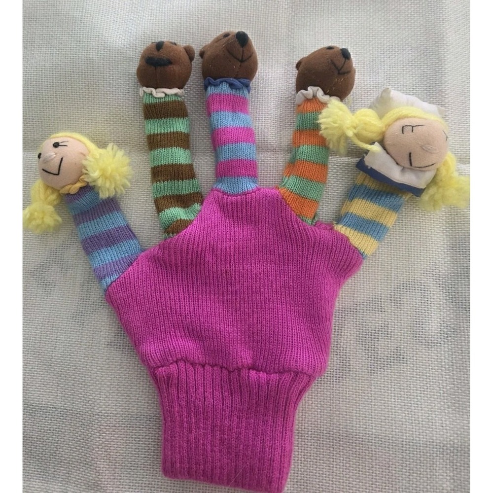 Puppet Goldilocks Mitt Storytime & the 3‎ Bears Glove Finger NEW Vtg
